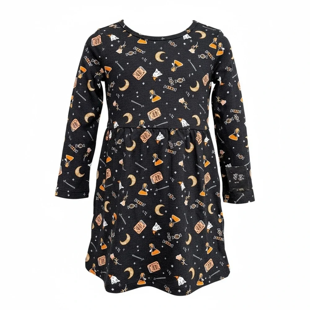 Carter’s Halloween Magic Potions Dress Toddler Girls‎ Black Long Sleeve Fall NWT